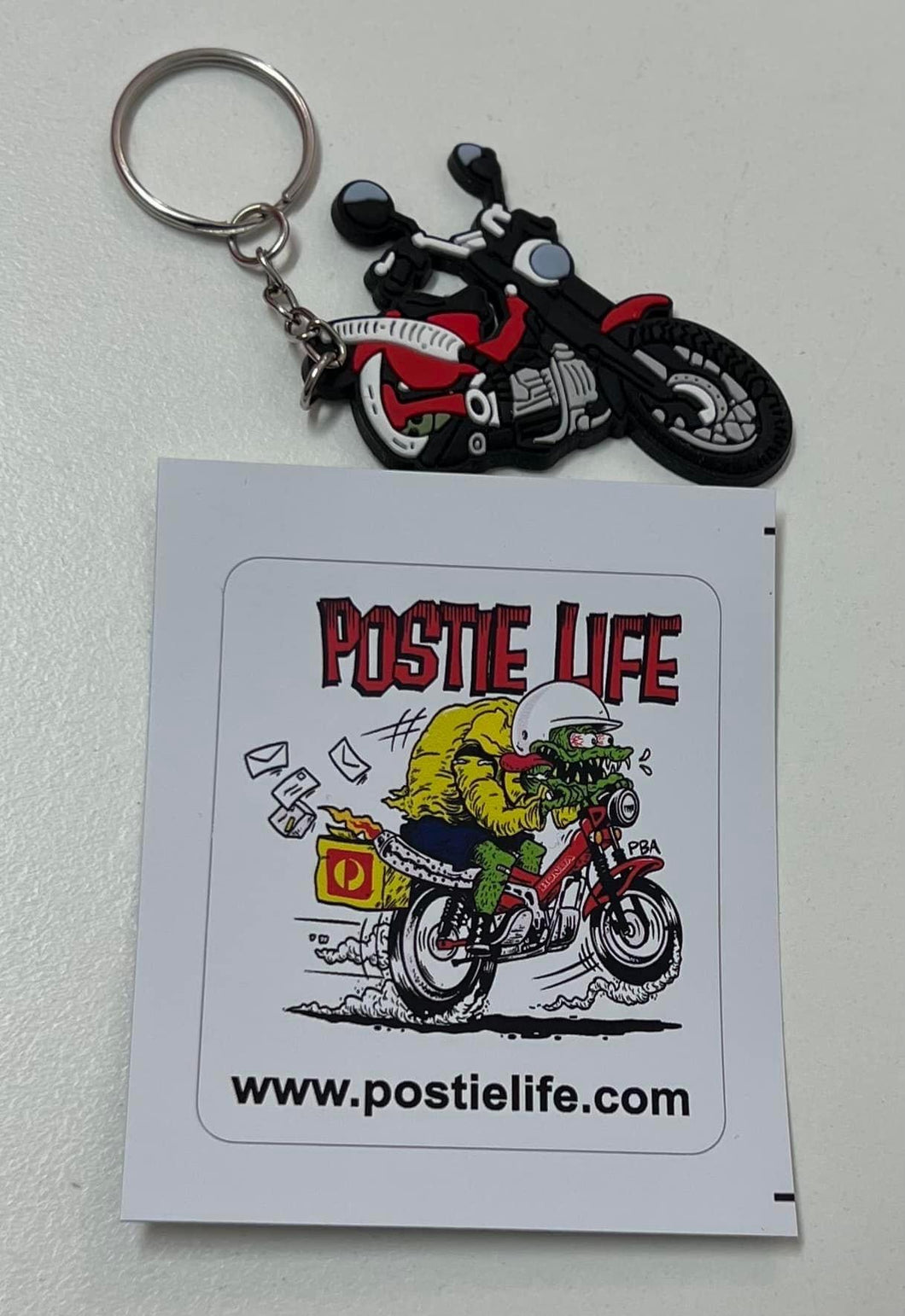 Custom Postie Bike Keyring/Sticker